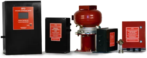 BS&B Type IPD explosion suppression system