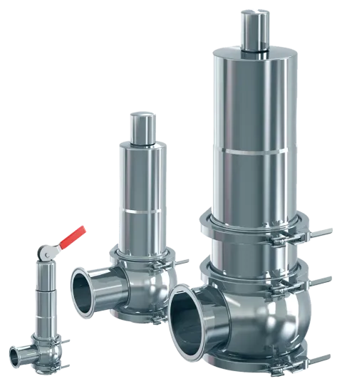 GOETZE Hygienic 4000 stainless steel safety valve DN 25 to DN 100