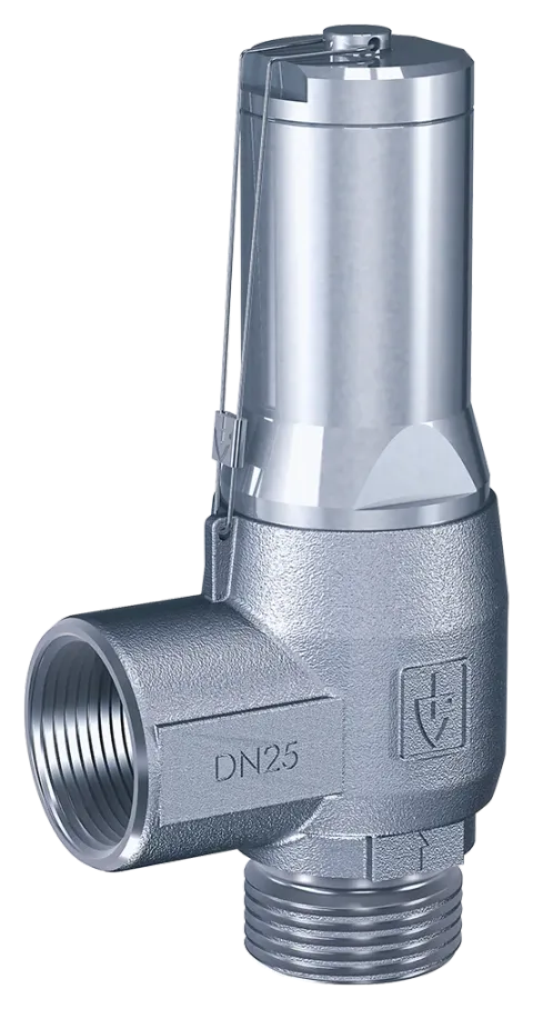 GOETZE 460 stainless steel angle safety valve 3/8" to 1"