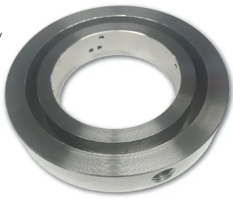 Jacoby-Tarbox drop-in spray ring for flange-mounted sight windows