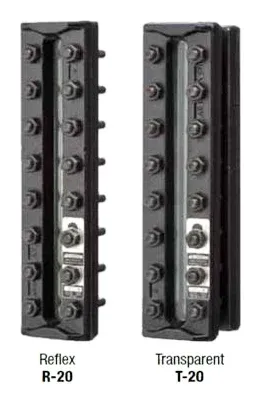 Jerguson Series 20 reflex and transparent armored level gage