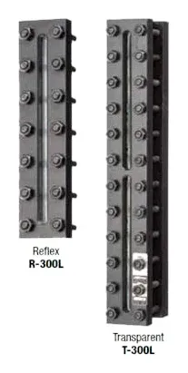 Jerguson Series 300L reflex and transparent level gage, Class 300